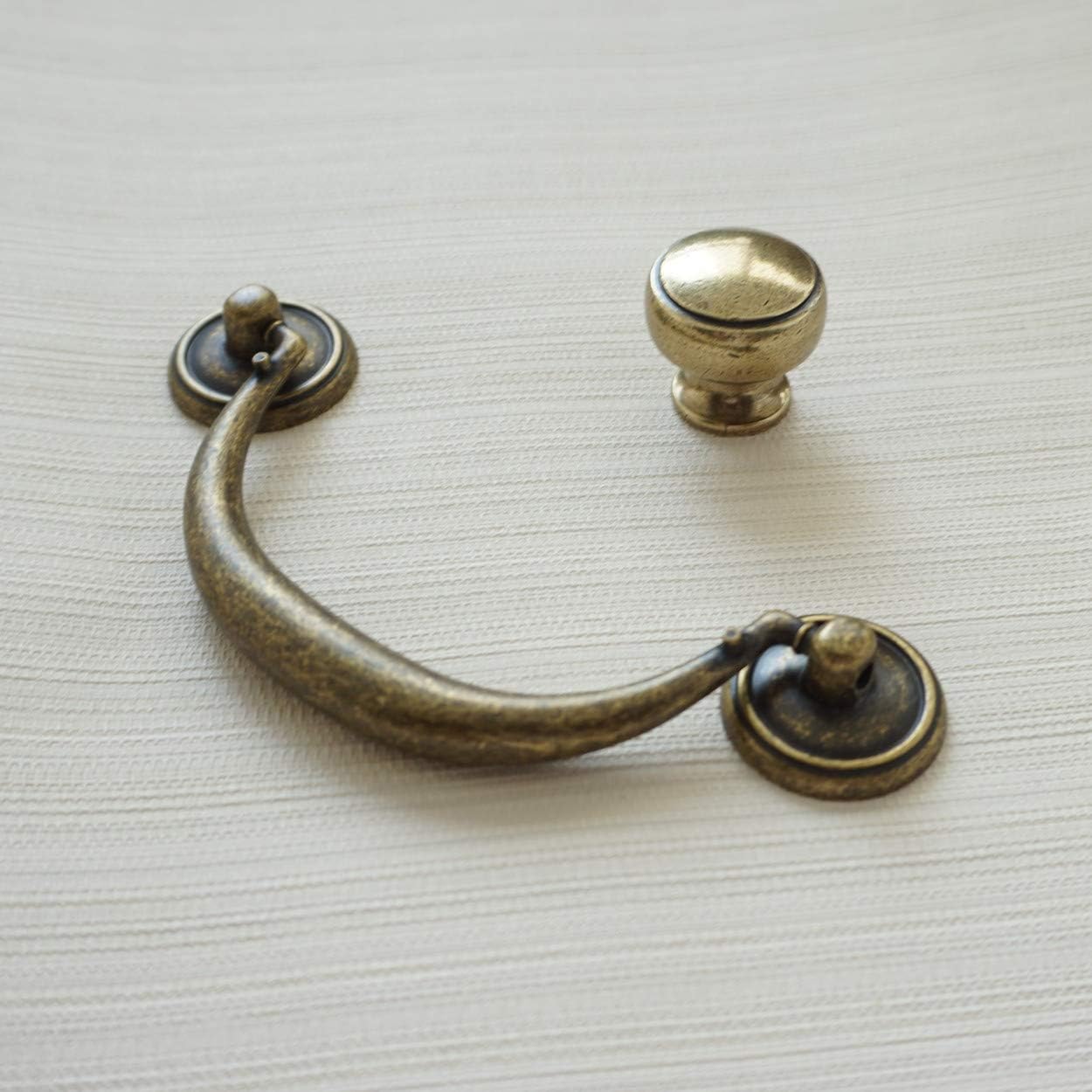 Furniture Hardware Drop Pulls - Antique Bronze Cabinet Handles Vintage Bookcase