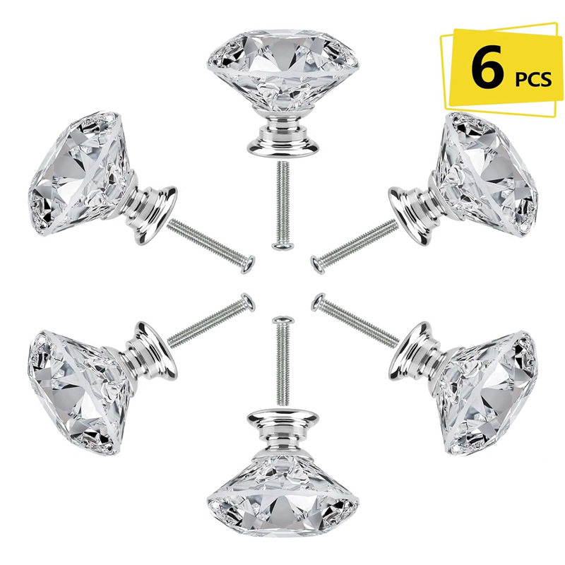 Furniture Hardware Legs - 6Pcs Cabinet Knob with Screws 30mm