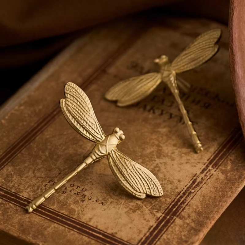 Unique Furniture Hardware - French Dragonfly Brass Cabinet Handles Single