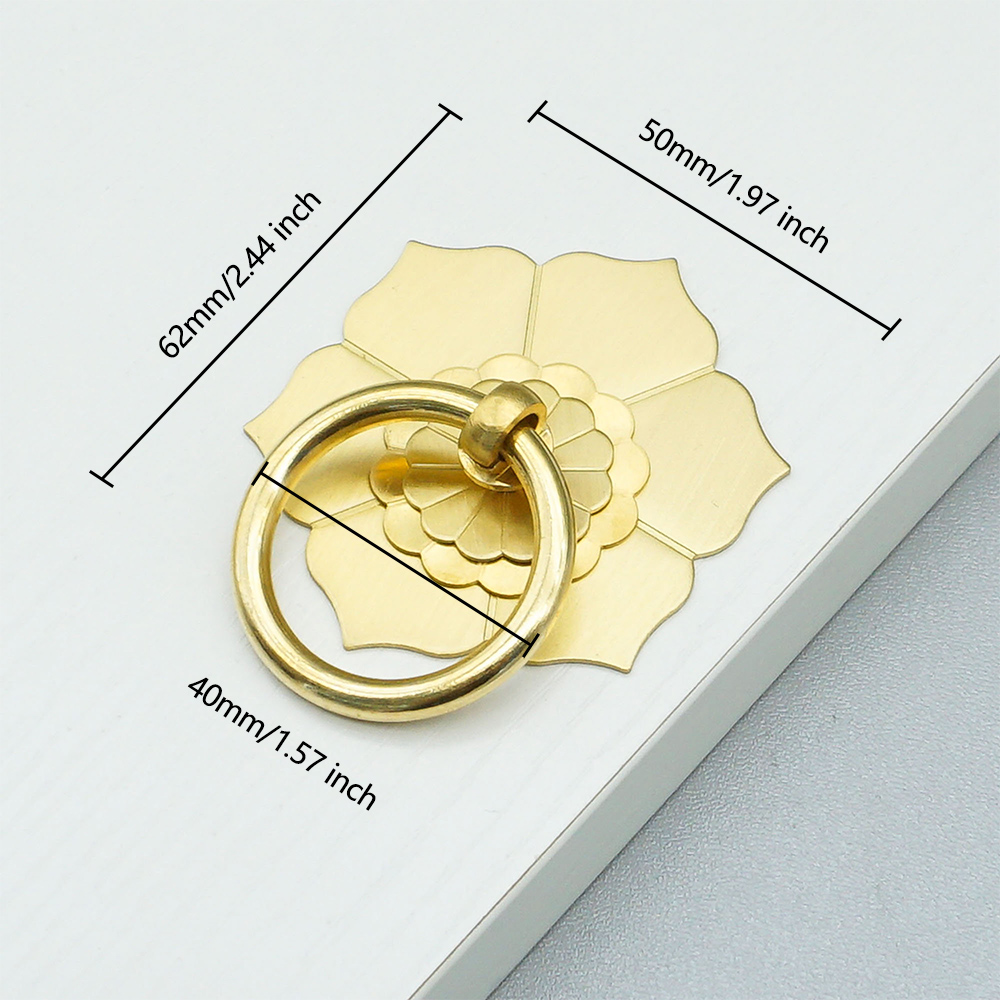 Floral Brass Cabinet Door Knob - Furniture Hardware Drop Pulls review and price