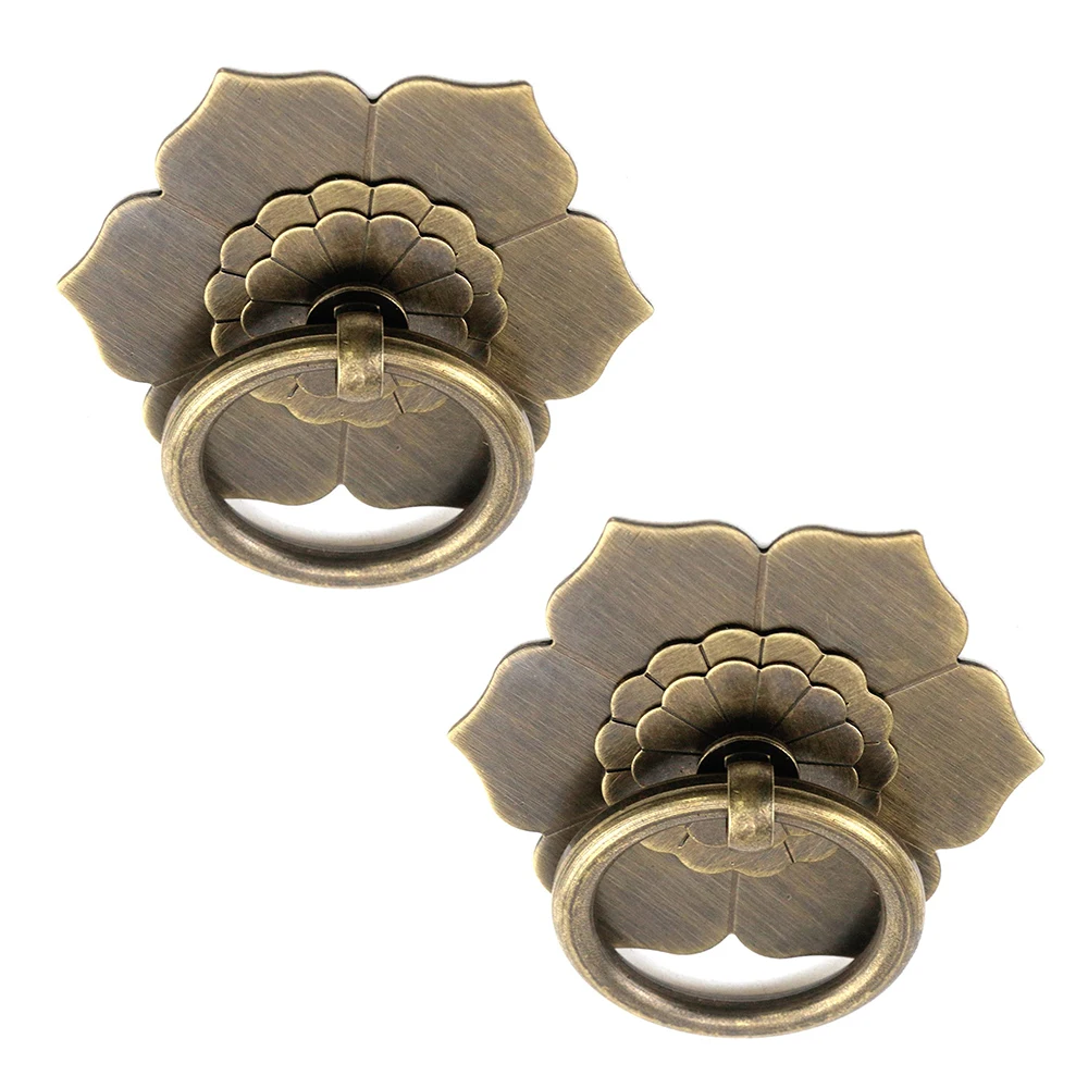 Floral Brass Cabinet Door Knob - Furniture Hardware Drop Pulls review and price