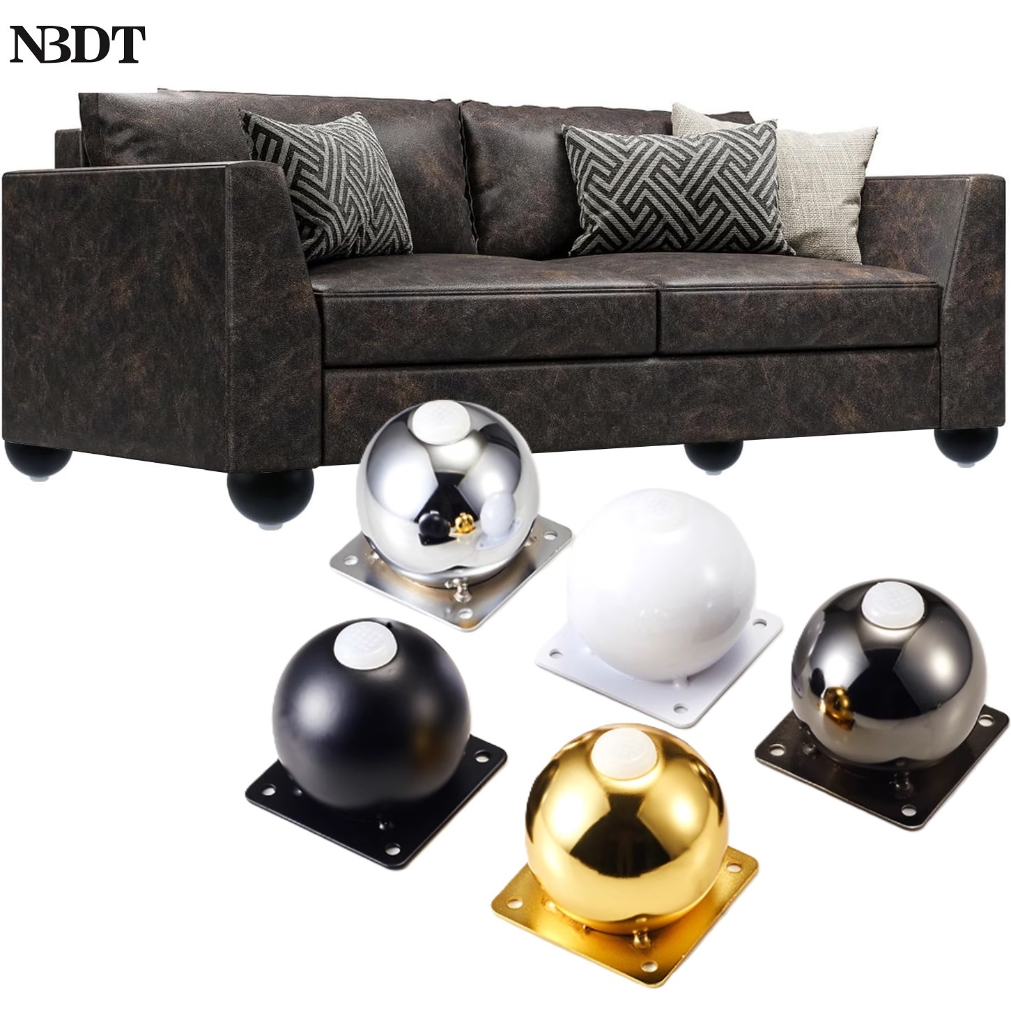 4Pcs Steel Ball Shaped Furnitu - Furniture Hardware Legs review and price