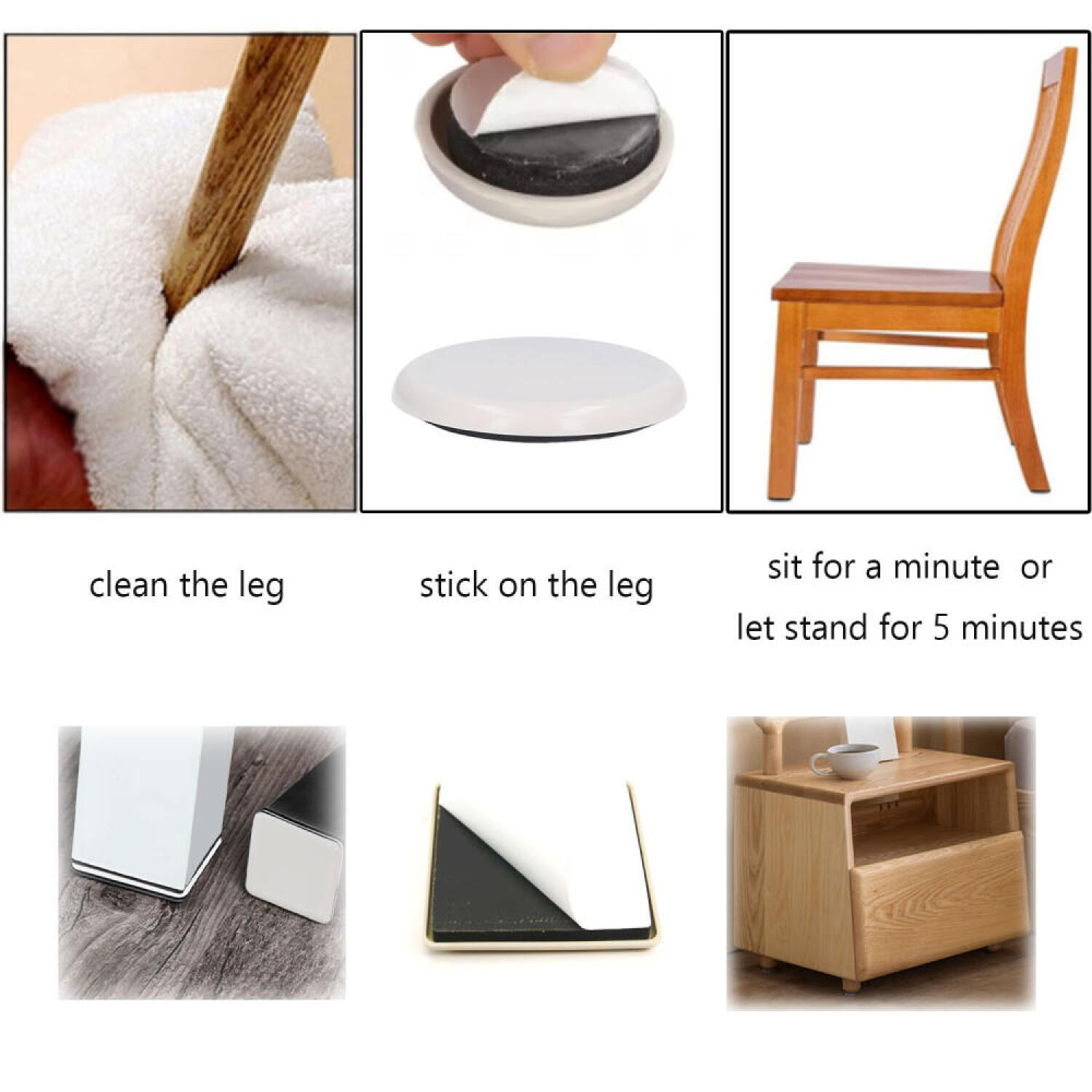 24/16/8/4pcs Self-Adhesive Fur - Furniture Hardware Legs review and price