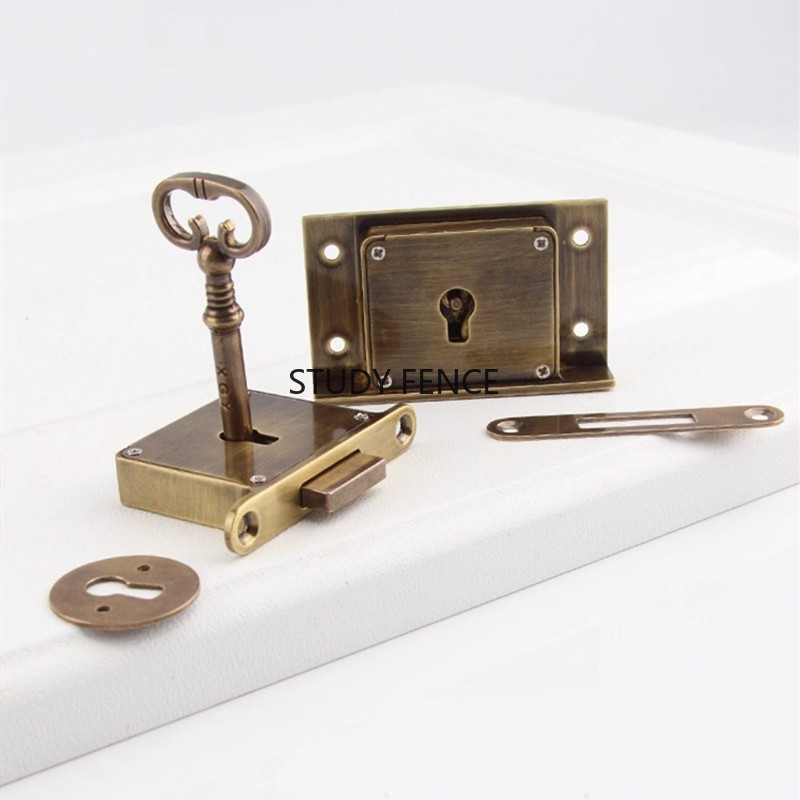 1PC Antique Metal Drawer Lock  - Furniture Hardware Fittings review and price