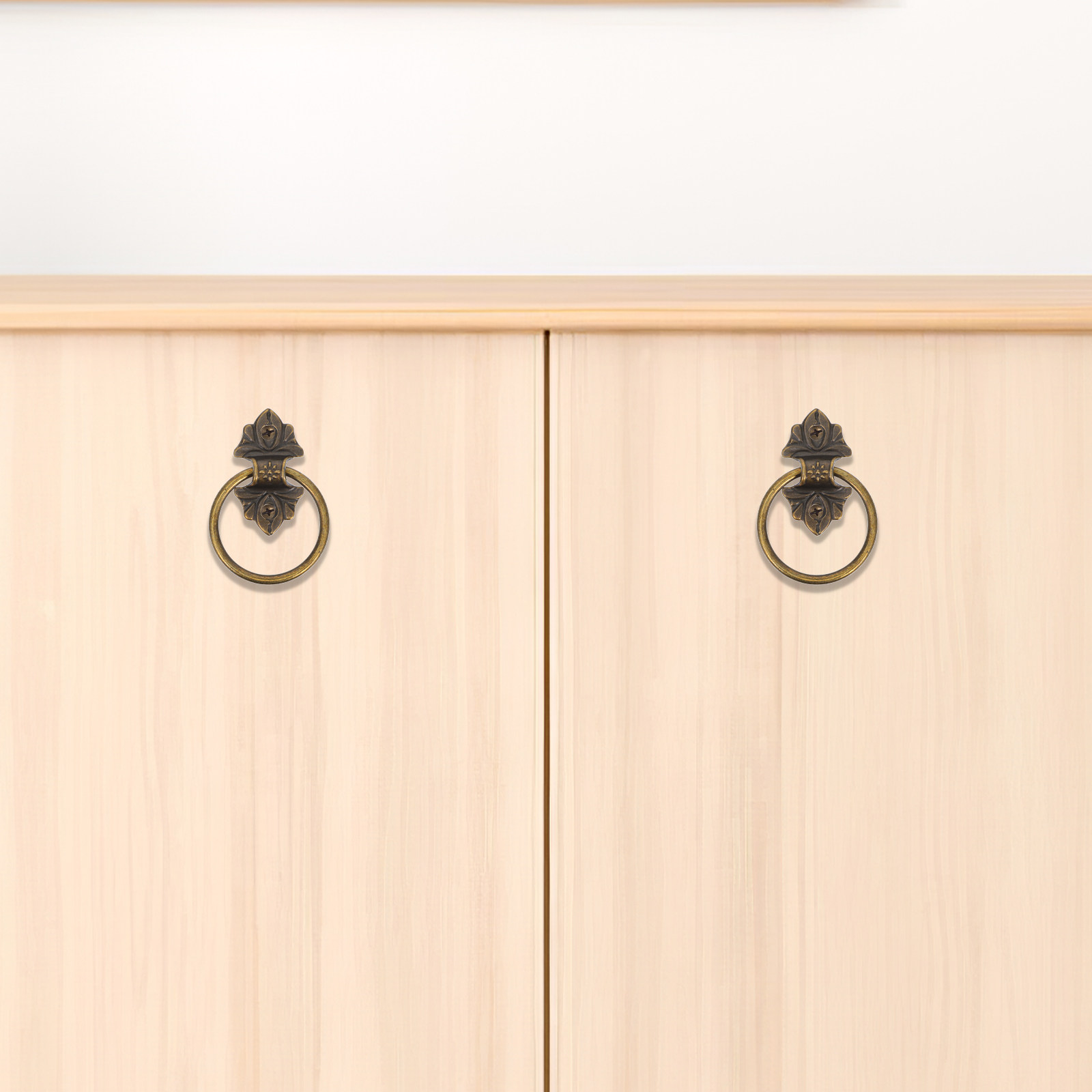 2Pcs Retro Drop Ring Cabinet P - Furniture Hardware Drop Pulls review and price